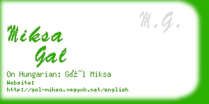 miksa gal business card
